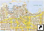 Карта города Ханья (Chania), остров Крит, Греция (англ.)