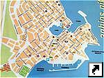 Туристичечкая карта города Агиос-Николаус (Agios Nikolaos), остров Крит, Греция (англ.)