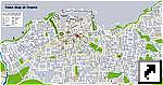 Подробная туристическая карта города Ханья (Chania), остров Крит, Греция (англ.)