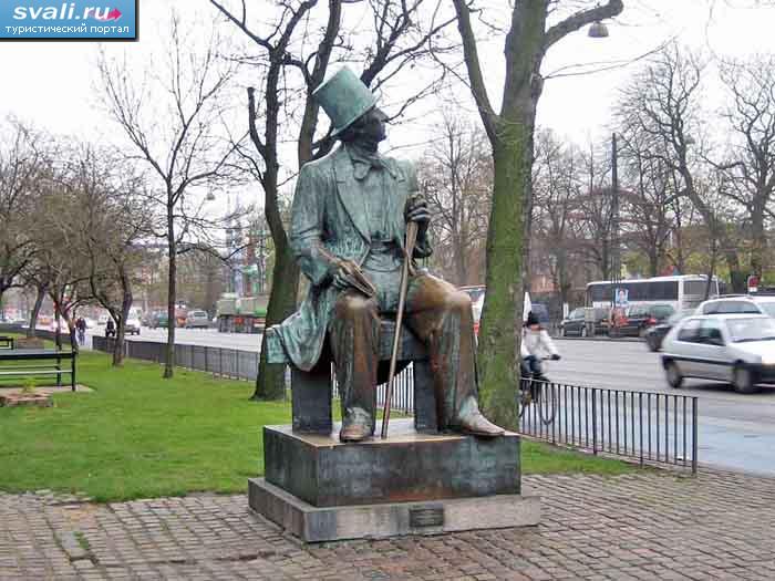 Памятник Гансу Христиану Андерсену, Копенгаген, Дания.