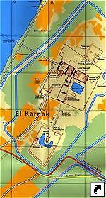 Карта храма Карнака, Луксор, Египет.