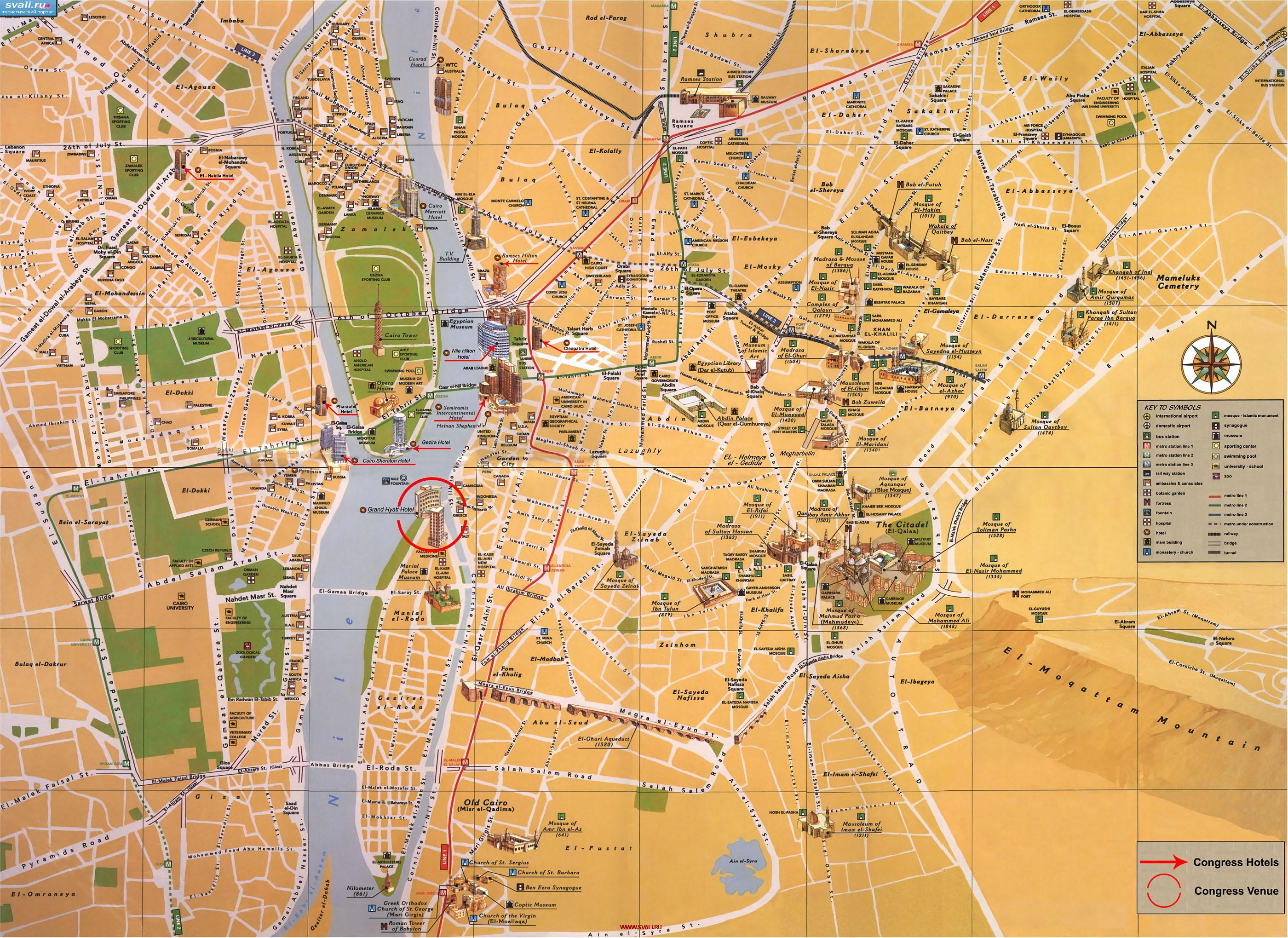 Карта Каира (англ.)