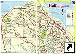 Карта Хайфы (Haifa), Израиль (англ.)