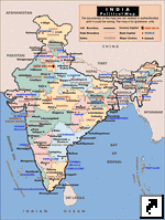Карта штатов Индии (англ.)