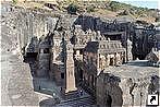Пещера Кайласа (Kailas Temple), пещерные храмы Эллоры (Ellora), Ауронгобад, Индия.