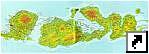 Подробная карта западных островов Нуса-Тенгара (West Nusa Tenggara, Ломбок (Lombok), Сумбава (Sumbawa)) с рельефом,  Индонезия (англ.)