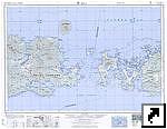 Очень подробная топографическая карта восточной части острова Сумбава (Sumbawa), островов Комодо и Ринка (Komodo, Rinca), западной части острова Флорес (Flores, Лабуан Баджо, Labuhanbajo), острова Нуса-Тенгара (Nusa Tenggara),  Индонезия (англ.)