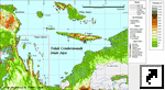 Карта острова Биак (Biak) и севера острова Новая Гвинея, Ириан Джая, Индонезия (англ.)