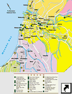 Карта города Манадо (Manado), остров Сулавеси (Sulawesi), Индонезия (англ.)