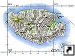 Топографическая карта острова Буру (Buru), Молуккские острова, Индонезия (англ.)
