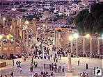 Вечерний Джераш (Jerash), Иордания.