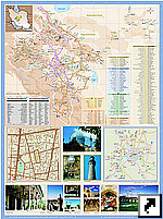 Туристическая карта провинции Исфахан (Esfahan), Иран.