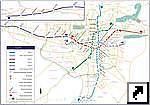 Карта метро Тегерана, Иран (англ.)
