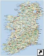 Карта автодорог Ирландии (англ.)