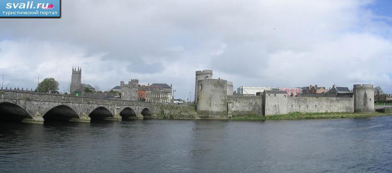 Вид на замок короля Джона, Лимерик, Ирландия.