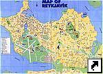 Подробная карта Рейкьявика (англ.)