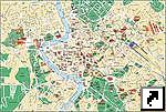 Туристическая карта центра Рима, Италия (итал.)