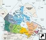 Политическая карта Канады (англ.)
