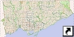Подробная туристическая карта Торонто, Канада (англ.)