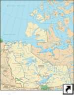 Карта привинции Северо-Западные Территории, Канада (англ.)
