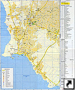 Туристическая карта Пафоса, Кипр (англ.)