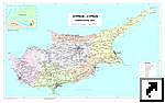 Подробная карта Кипра (англ.)