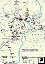 Карта метро Шанхая (Shanghai), Китай (англ., кит.)