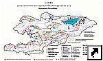 Карта месторождений минеральных вод Киргизии.
