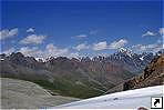 Вид на хребет Кунгей-Ала-Тоо, Чолпон-Ата, Киргизия.
