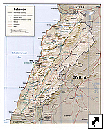 Карта Ливана (англ.)