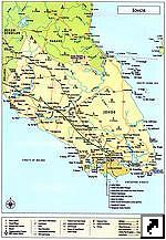 Карта штата Джохор (Johor), Малайзия (англ.)