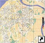 Марокко. Карта центра города Рабат (франц.)