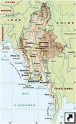 Карта Мьянмы (Бирма) (франц.)