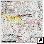 Подробная топографическая карта окрестностей пика Яла (Yala Peak), долина Лантанг, Непал (англ.)