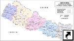 Карта административного деления Непала (англ.)