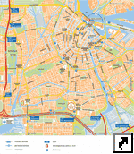 Карта Амстердама. Нидерланды (англ.)