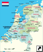 Карта  Нидерландов. (англ.)