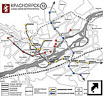Карта метро Красноярска, Россия. Карта метро Красноярска, Россия.