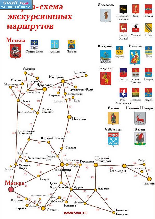 Карта Центральной России - specificationalfa