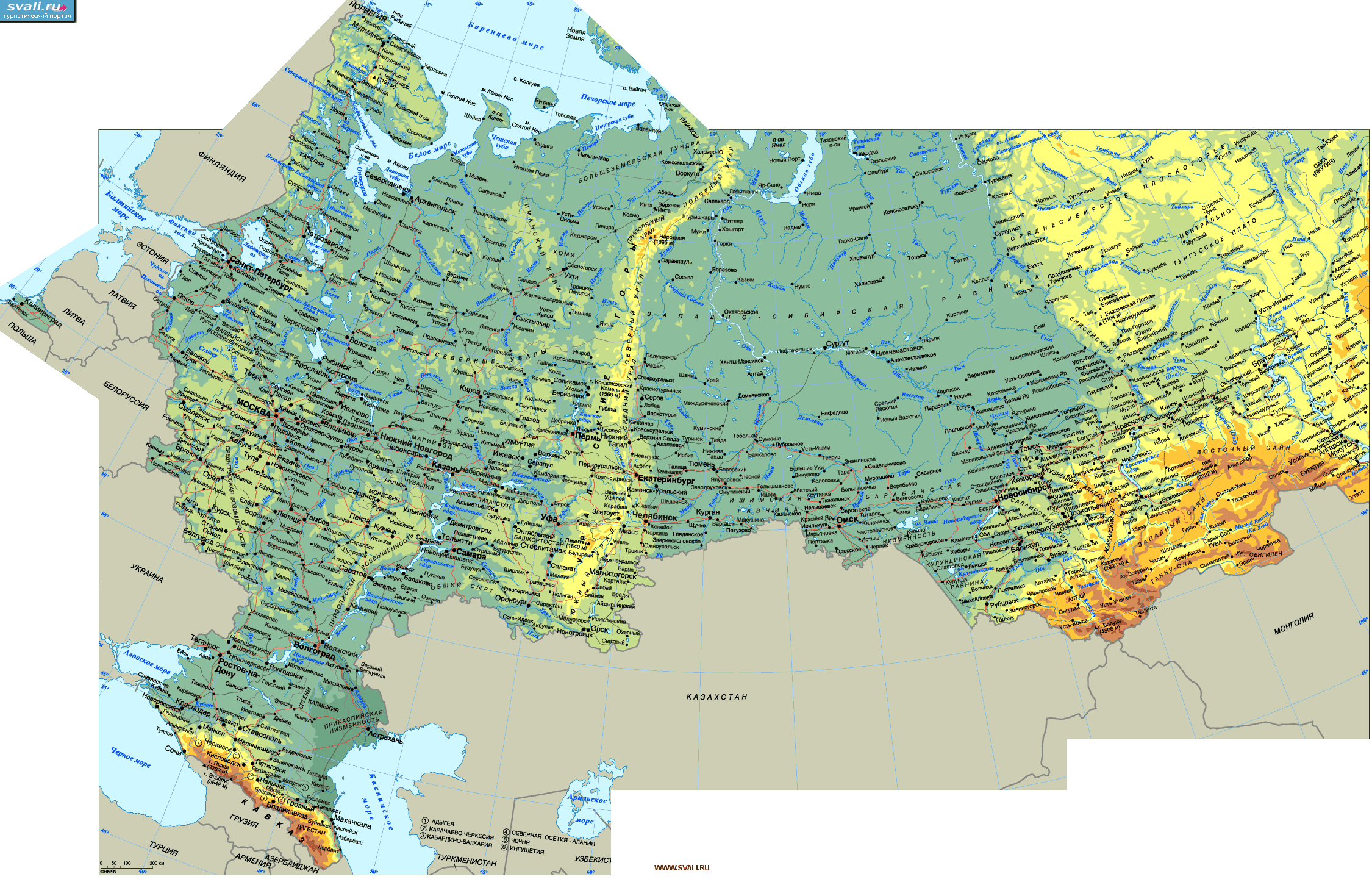 Карта Российской Федерации Фото
