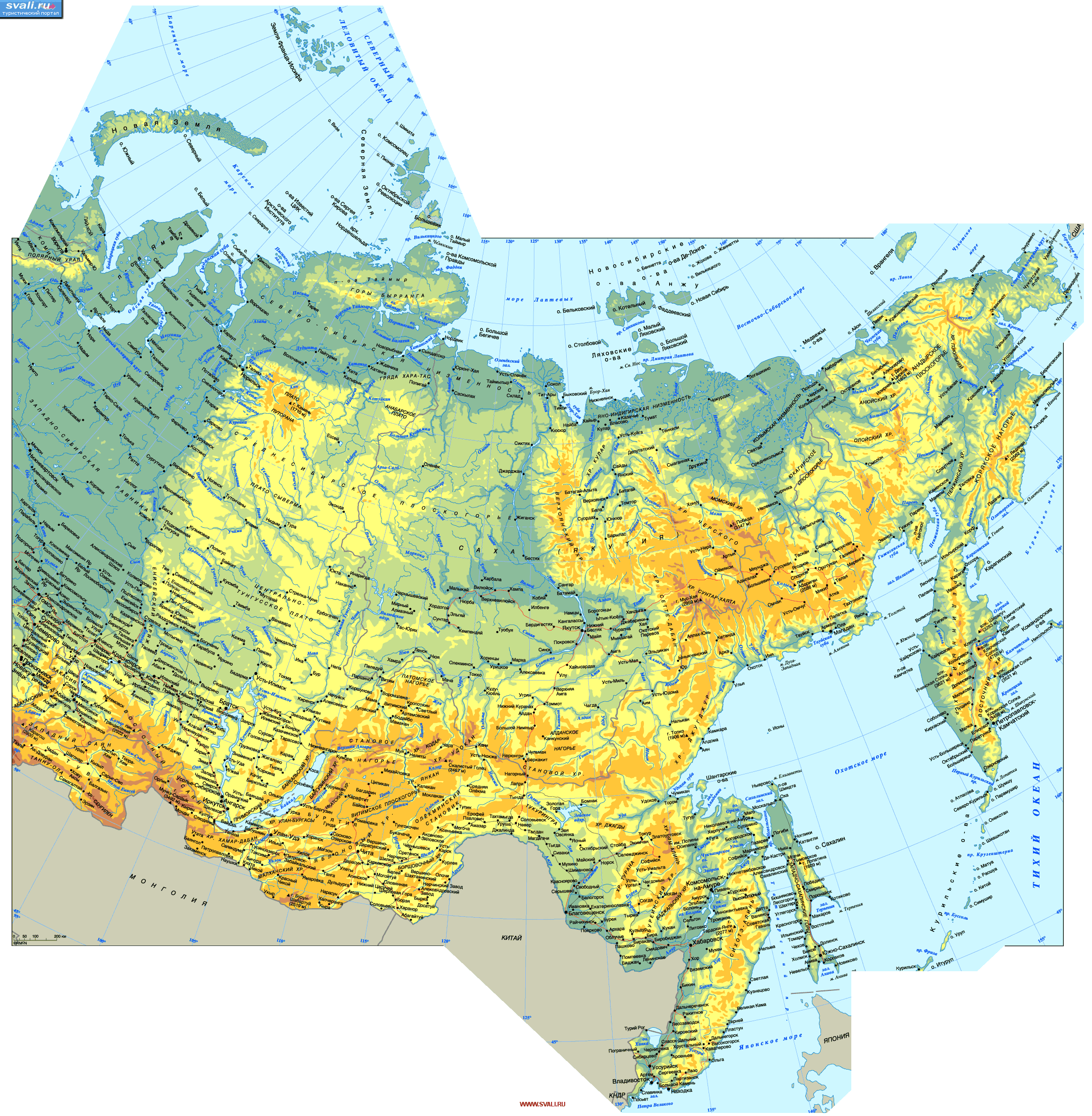 Map Of East Russia