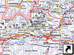 Карта автодорог в окрестностях Высоких Татр, Словакия (слов.)