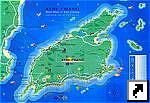 Туристическая карта острова Ко Чанг (Koh Chang),  архипелаг Чанг (Chang), провинция Трат, Тайланд (англ.)