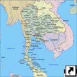 Карта Тайланда (англ.)