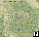 Подробная карта северо-западных провинций Тайланда (англ.)