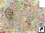 Подробная туристическая карта Бангкока, столицы Тайланда (англ.)