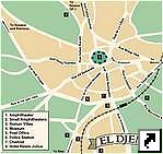 Карта города Эль-Джем, Тунис (франц.)