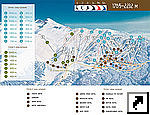 Схема спусков горнолыжного курорта Улудаг, Турция (англ.)