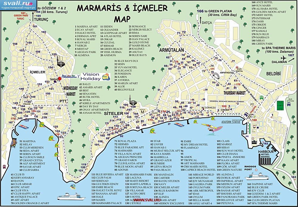 турция мармарис фото на карте онлайн