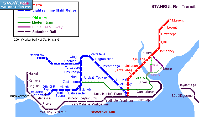 Транспортная схема Стамбула (англ.) 